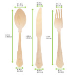 Elegant cutlery kit (8pcs each) L:7.7in W:1.65 - 24 pcs