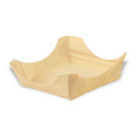 WOODSY Wooden Cradle Plate 2.5oz L:3.7in W:2.7in H:1.5in - 12 pcs