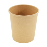 Brown Kraft Soup Cup (Lid optional) 16oz D:3.8in H:4in - 50 pcs Brown Kraft Soup Cup (Lid optional) 16oz D:3.8in H:4in - 50 pcs