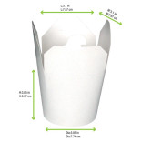 White Pasta Box 16oz D:3.1in H:4in - 50 pcs