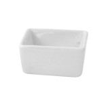 Mini Reusable White Cubic Bowl 2oz L:2in W:2in H:1in - 4 pcs