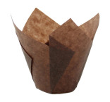 Tulip Dark Brown Silicone Baking Cup 1.25oz D:1.2in - 100 pcs