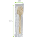 Wooden Spork Individually Wrapped L:5.7in W:1.75in - 250 pcs