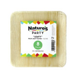 LEAFY Palm Leaf Plate L:6.3in W:6.3in - 8 pcs