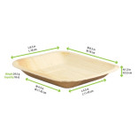 LEAFY Palm Leaf Plate L:6.3in W:6.3in - 8 pcs