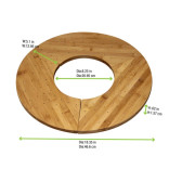 Donut bamboo pick holder for 40 picks L:16in W:5in H:0.6in - 3 pcs