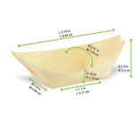 Medium Wooden Boat 2.5oz L:3in W:2.5in H:1.3in - 100 pcs