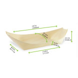 Large Wooden Boat 12oz L:8.7in W:4.4in H:1.25in - 50 pcs