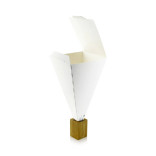 Closeable White Snack Cone 18oz L:3.5in W:3.5in L:7.5 in - 25 pcs