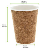 Insulated Corked Coffee Cup 12oz D:3.45in H:4.3in - 20 pcs