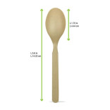 Unwrapped Compostable & Heat Proof Corn - Bamboo Fiber Spoon L:6in - 50 pcs