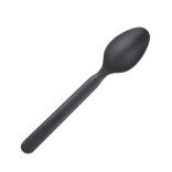 Unwrapped Compostable & Heat Proof Corn - Black Spoon L:5in - 100 pcs Unwrapped Compostable & Heat Proof Corn - Black Spoon L:5in - 100 pcs