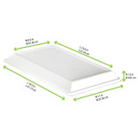 White Sugarcane Lid for 210ECOD4029 L:16in W:11in H:1.45in - 25 pcs