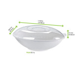 Clear PET Lid for 210BCHIC1500 & 210BCHIC1500BR L:10.8in W:6.29in H:1.77in - 50 pcs