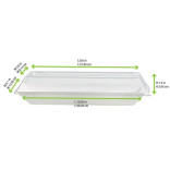 Clear PET Lid for 210ECOD2724 L:10.3in W:5.19in H:1.29in - 50 pcs