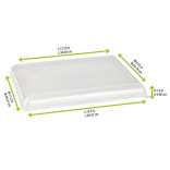 Clear PET Lid for 210BCHIC3929 L:15.4in W:11.6in H:1.29in - 50 pcs