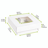 White Kray Boxes with PET Window Lid 12oz L:3.9in W:3.9in H:1.6in - 25 pcs