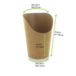 Kraft Wrap Cup 8oz H:4.7in x D:3in - 50 pcs