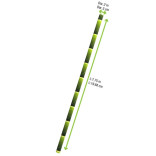 Durable Bamboo Designed Paper Straws - Wrapped D:0.2in L:7.75in - 500 pcs