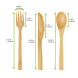 BAMBI Bamboo cutlery kit  - 12 pcs