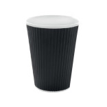 Rippled Black Cup 20oz D:3.5in H:6.1in - 25 pcs