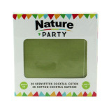 Luxury Olive Green Cotton Cocktail Napkin. L:7.9in W:7.9in - 20 pcs