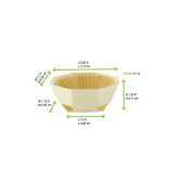 Round baking mold with liner 2oz D:2.76in H:1.18in - 20 pcs