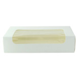 White laminated window box 28oz L:7.18in W:4.45in H:1.75in - 50 pcs