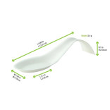 Bio n Chic Little spoon White Sugarcane Dish 0.3oz L:4.9inin W:1.1in - 50 pcs