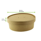 Vented Kraft Paper Lid for 210PC range 16/32oz D:5.9in - 45 pcs