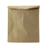 Reusable paper insulated meal bag with velcro closing W:9.6in Gusset:4.7in H:13.8in - 24 pcs