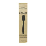 Heavy Weight Wooden Spoon Wrapped in Paper Wrapper L:7.3in - 50 pcs
