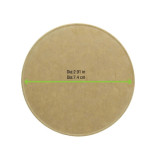 Kraft Paper Lid for 6oz Paper Cups And 21POC8/12 D:2.9in - 50 pcs