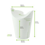 Lid-free Paper Cup Single Wall 8oz D:3.5in H:4.9in - 25 pcs