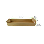 Kraft Paper Tray with Handles L:15in W:6in H:1.7in - 50 pcs