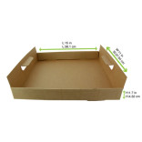 Kraft Paper Tray with Handles L:15in W:11in H:1.7in - 50 pcs