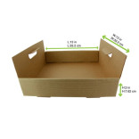 Kraft Paper Tray with Handles L:13in W:13in H:3in - 50 pcs