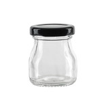 Mini Reusable Glass Seal Jars 1.5oz D:1.6in H:2.5in - 12 pcs - BioandChic