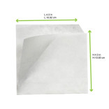 White Kraft Bag Opens 2 Sides Greaseproof L:4.3in W:4.3in - 1000 pcs