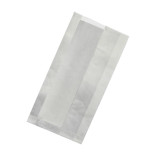 White greaseproof sandwich bag with crystal window L:15.74in W:7.9in H:2.4in - 1000 pcs White greaseproof sandwich bag with crystal window L:15.74in W:7.9in H:2.4in - 1000 pcs