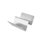 Reusable Stainless steel holder for 2 tacos L:5.11in W:3.93in H:1.96in - 6 pcs Reusable Stainless steel holder for 2 tacos L:5.11in W:3.93in H:1.96in - 6 pcs