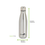 Noxbottle reusable stainless steel double wall isothermal water bottle with cap 17oz H:10.43in W:2.75in - 12 pcs