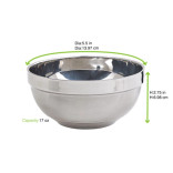 Noxbox reusable stainless steel bowl 17oz D:5.5in - 20 pcs