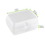 Reusable burger box L:6.3in W:5.11in H:3.54in - 24 pcs