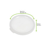 Phoenix Reusable translucent lid D:4.2in H:0.3in - 6 pcs