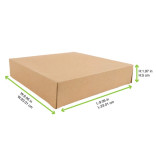 Kraft Pastry Box L:9.06in W:9.06in H:1.97in - 50 pcs