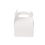 White Pastry Box With Handles L:4.33in W:3.93in H:4.33in - 50 pcs White Pastry Box With Handles L:4.33in W:3.93in H:4.33in - 50 pcs