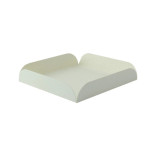White Square Tray with Foldable Edges L:4.33in W:4.33in H:0.79in - 250 pcs White Square Tray with Foldable Edges L:4.33in W:4.33in H:0.79in - 250 pcs