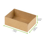 Kraft Open  Pastry Boxs L:5.51in W:3.94in H:1.97in - 100 pcs
