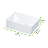 Open White Pastry Box L:7.09in W:4.72in H:1.97in - 100 pcs
